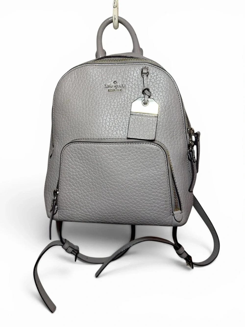 Kate Spade Caden Carter soft taupe Pebbled Leather Mini backpack